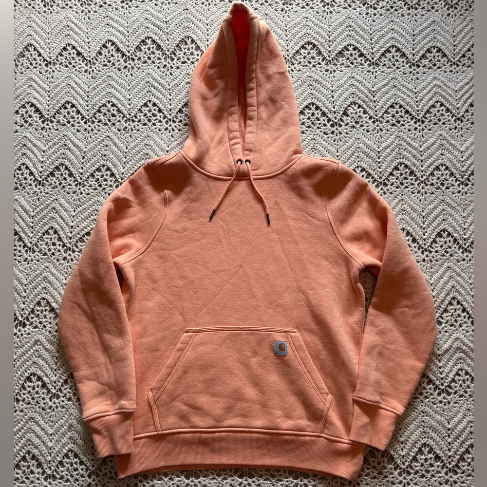 Carhartt Women's Relaxed Fit Midweight Hoodie Tropical Peach Size Medium